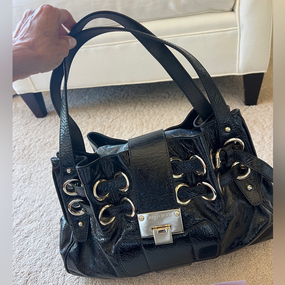 Jimmy Choo crushed patent Leather Ramona Bag 
Clean interior great condition
